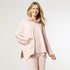 Weekend Brushed Sparkle Hooded  Pullover - Pink