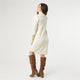 Long Sleeve Mock Neck Sweater Dress - Oatmeal