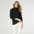 Cecily Turtleneck Sweater with Lurex Trim - Black