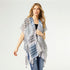 Devyn Ruana with Tassels - White/Denim/Grey/Dusty Rose