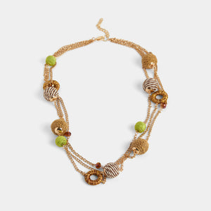 Maroma Necklace - Green/Brown