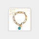 You're A True Gem Paperclip Link Bracelet - Turquoise