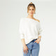 Relaxed Ciana Pullover Sweater - Off White