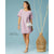 Olivia Short Sleeve Fringe Trim Dress - Dusty Plum