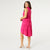 Georgina Sleeveless Dress with Collar - Bright Rose