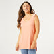 Maeve Tank with Cap Sleeve Ruffle - Coral