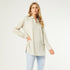 Skyla Button Down Tunic Top - Sand