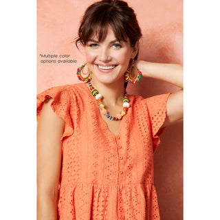 Zendaya Peplum Top - Bright Rose