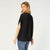 Blanche Dolman Sleeve Mock Neck Blouse - Black