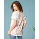 Theresa Top with Back Floral Print - White Floral