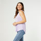 Erin Pleat Back Tank - Lilac