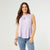 Erin Pleat Back Tank - Lilac