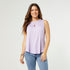 Erin Pleat Back Tank - Lilac