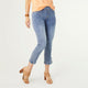OMG Boyfriend Capri Jeans with Side Slit - Medium Denim
