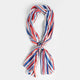 Patriotic Sleek Striped Oblong Scarf - Red/White/Blue