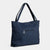 Molly Ribbed Tote - Navy