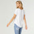 Erin Pleat Back Tee - White