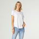 Erin Pleat Back Tee - White