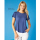 Erin Pleat Back Tee - Navy