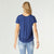 Erin Pleat Back Tee - Navy