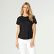 Erin Pleat Back Tee - Black