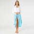 Valentina Dip Dye Cardigan - White/Aqua