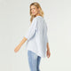 Jesse Casual Henley Top - Dusty Blue