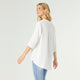 Jesse Casual Henley Top - White
