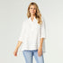 Jesse Casual Henley Top - White