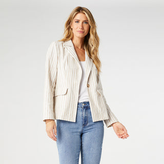 Sydney Striped Blazer - Natural Stripe