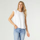 Selena Cap Sleeve Tee - White