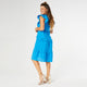 Gloria Flutter Sleeve Tiered Dress - Cobalt