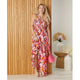 Lily Cinched Maxi Dress - Pink Multi