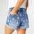 Everstretch Star Print Shorts - Medium Denim