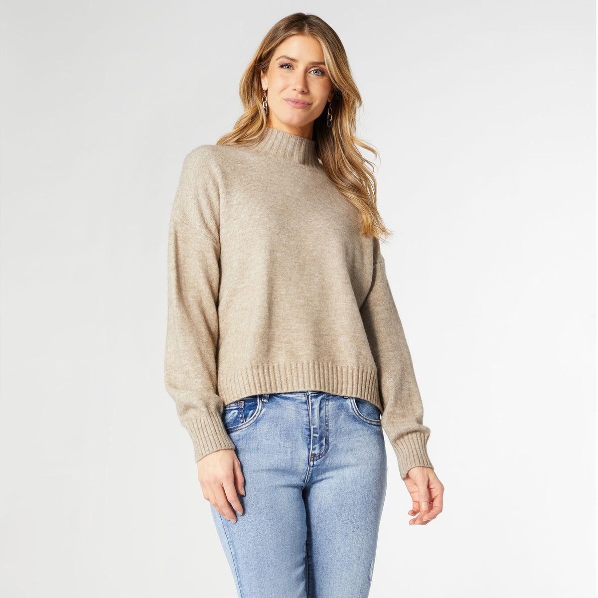 Haylo Soft Mock Neck Sweater Final Sale COCO + CARMEN