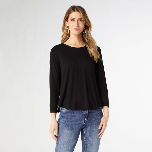 【PARTIMENTO】★ KNOTTED LONG SLEEVE TEE ★4 COLOR Erin Long Sleeve Tee - Black – COCO + CARMEN