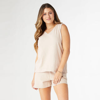 Weekend Brushed Button Back Tank - Final Sale