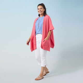Alani Lightweight Cardigan with Pockets - Pink