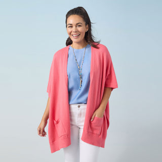 Alani Lightweight Cardigan with Pockets - Pink