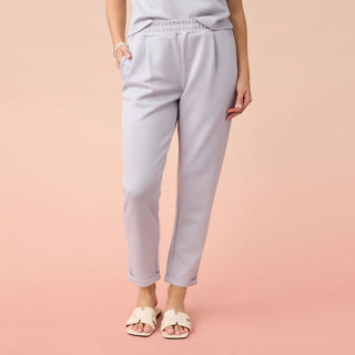 Hilarie Super Soft Pant with Cuff - Dusty Blue