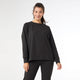 Weekend Brushed Side Zip Raglan Sleeve - Midnight Black
