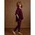 Smooth V-Neck Poncho - Merlot