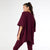Smooth V-Neck Poncho - Merlot