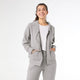 Weekend Brushed Long Sleeve Full Zip Hoodie - Stone Grey