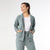 Weekend Brushed Long Sleeve Full Zip Hoodie - Hazy Blue