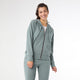 Weekend Brushed Long Sleeve Full Zip Hoodie - Hazy Blue