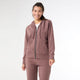Weekend Brushed Long Sleeve Full Zip Hoodie - Auburn