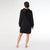 Snug Haven Cat Hoodie Dress - Black