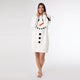 Snug Haven Hoodie Snowman Dress - White