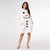 Snug Haven Hoodie Snowman Dress - White